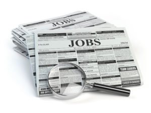 Job section of newspaper